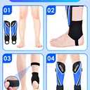 BROTOU Shin Guards Soccer Youth, Soccer Shin Guards for Kids 3-15, Light Weight Adjustable Straps Shin Pads Protection Equipment with Ankle and Leg Calf Protection (Small, BLUE)
