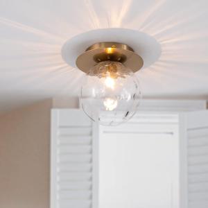 Industrial Ceiling Light Fixtures Flush Mount, Hallway Light Fixtures, Globe Glass Ceiling Light for Porch Kitchen Entryway Nursery Laundry