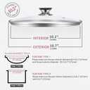 Tempered Glass Lid with Heat Resistant Handle,10.5"/26cm, Clear