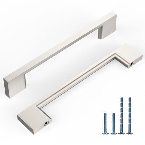 KNOKLOCK 9 Pack 5 Inch(128mm) Kitchen Cabinet Handles Brushed Satin Nickel Cabinet Pulls Kitchen Cabinet Hardware Drawer Pulls for Cupboard Wardrobe