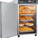 VEVOR Electric Hot Box Food Warmer, 5-Tier Commercial Warming Cabinet with Water Tray, Single-Door and Adjustable Shelves, Stainless Steel Food Warmer Cabinet, for Restaurant, Kitchen, Pizza, Chicken