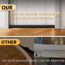 MAXTID Large Door Draft Stopper for Bottom of Door 36 Inch Under Door Draft Blocker Under Door Gap Filler Weather Stripping Adjustable Double Door Sweep Door Draft Guard Window Seal Black