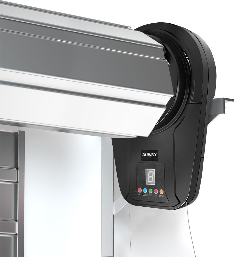 Automatic Roller Door Opener,2 Remotes Commercial Garage Farm Warehouse Electric Roller Shutter Door Opener with 800N Powerful Motor 22M Roller Shutter