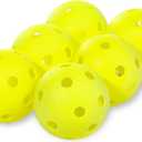 Franklin Sports Plastic Softballs - MLB - Includes 6 Balls for Batting Practice or Backyard Baseball Play - Replacement Balls  90mm Official Baseball Size - Yellow