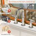 3 Hole White Faucet Mat for Kitchen Sink 16.1" x 5" Kitchen Faucet Absorbent Mat Diatomite Splash Guard for Sink Quick Drying Stone Drip Catcher for Bathroom Counter