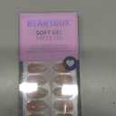 Almond Press On Nails Medium - BTArtbox Soft Gel Ombre Fake Nails with Nail Glue, Semi-Transparent Reusable Glue On Nails in 16 Sizes - 32PCS Stick On Nails Kit, Vanilla Cream Almond