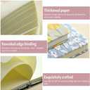 Stylish A5 Fabric Notebook  200 Pages, 120GSM, Embossed 3D Texture, Cloth Cover, Ink-Resistant Paper (Pink spring)