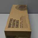 WOPITUES Wood Floating Shelves Set of 6, Shelves for Wall Decor, Farmhouse Shelf for Bedroom, Bathroom Storage Shelves, Book Shelves for Living Room - Rustic Brown (16.5 Inch)