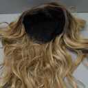 HAIRCUBE 13x6 HD Synthetic Lace Front Wig, 24 Inch Ombre Blonde Highlight Long Curly Layered Wigs, Natural Density Hairline Glueless Wigs for Women Daily Use