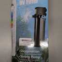 Aquarium Filter for 40-150 Gallon Tank, U-V Fish Tank Green Clean Machine Submersible Powerful Pump Canister Filter 400GPH for Pond Turtle Tank Saltwater Freshwater Crystal Clear Green Killing