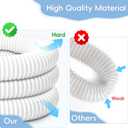 Replacement 1.25 Pool Hoses for Above Ground Pools, 1 1/4" x 59" Long, 4 Pack with 4 Hose Holders and 8 Metal Clamps (White)