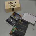 114 Pcs Graduation Party Favors 101 Advice Cards for The Graduate Advice Wishes with Wood Box and 12 Colors Pens Graduation Games Decoration for High School College Celebration Gift(Green)