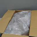 Oubonun Lazy Susan Organizers Set of 6, 11.6 x 10.2 x 4.1' Plastic Transparent Kitchen Cabinet Storage Bins with Handle, 4.1" Deep Container, 1/8 Wedge - Food Safe, without BPA