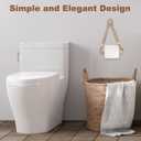 uxcell 2 Pcs Wood Jute Rope Toilet Paper Holder for Bathroom Decor,Round Beads/Wood Color