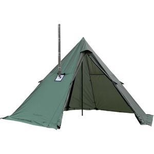 Hot Tent with Stove Jack and Snow Skirt, 6.89~8.53ft Standing Room, 2~5 Person, Tipi Tent for Family Hiking, Fishing, Hunting, Backpacking Camping