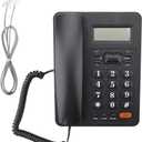lINE Desk Telephone with Caller ID Display, for Home and Office, Black