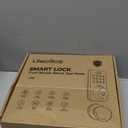 Fingerprint Keypad Deadbolt with Handle Set, Keyless Entry Door Lock, Door Locks for Front Door Lock Set, App Control, Auto Locking, Easy to Install, Matte Black