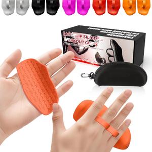 2 x AntiSlip Workout Grips Ergonomic Rubber Palm Protector for Weight Lifting, Deadlifts, PullUps, Crossfit Two-Ring, No Sweaty Gym Grip Pads for Men & Women