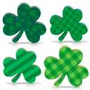 St Patricks Day Wooden Shamrock Decoration, 4-Piece Set of St. Patrick's Day Tabletop or Tray Multi-Layer, Tray Decoration, shamrock decorations, Office Decor
