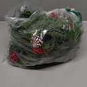 6FT Christmas Garland Artificial Norfolk Pine Garland with Red Berries for Mantle, Indoor Outdoor Use,Holiday Christmas Decor (Army Green, 1.8m)