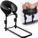 KONOVOLY Massage Headrest for Bed, Massage Home Mattress Top Massage Bed Head Extension Kit, Adjustable Headrest Face Cushion Massage Table at Home, Face Down Pillow After Eye Surgery (Black)