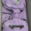 Mavii Dance Bag with Garment Rack, 28 Inch Rolling Duffel, Ideal for Competitions & Travel, Water-resistant/Wipe-clean Fabric, Lightweight Aluminum Rack, Wheeled Upright Luggage, Lavender