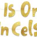 Pre-Strung 80 is Only 27 in Celsius Gold Glitter Banner - 80th Birthday Decorations for Men and Women - Birthday Party Supplies and Gifts