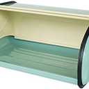 SOTECH Metal Bread Box with Roll Top Vintage Breadbox for Kitchen Countertop Retro Bread Bin Holder Counter Farmhouse Bread Storage Container Blue