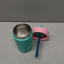 Owala Kids Insulation Stainless Steel Tumbler with Spill Resistant Flexible Straw, Easy to Clean, Kids Water Bottle, Great for Travel, Dishwasher Safe, 12 Oz, Pink and Teal (Real Cool Fish)