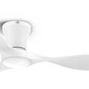 ocioc 52 inch Ceiling Fans with Lights and Remote, Dimmable Ceiling Fans with Reversible Quiet DC Motor, Flush Mount, 3CCT, White Ceiling Fan for Bedroom Living Room Indoor/Outdoor