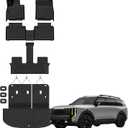 AUXKO Floor Mats Cargo Mat Backrest Mat for 2027 Kia Telluride Hybrid | High Wall,All-Weather,All Season,Odorless,Anti Slip,Rain&Salt Resistant,TPE Material,Black,Accessories,Pet Friendly