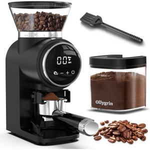 Coffee Grinder Electrical, Conical Burr Coffee Beans Grinder with 30 Grinding Settings, Touchscreen Burr Mill Grinder for Home Use with 2-12 Cups