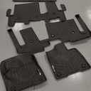 SMARTLINER Floor Mats 3 Row Liner Set & Cargo Liner Behind The 3rd Row Compatible with 2021-2025 Toyota Sienna