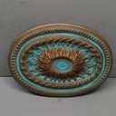Ekena Millwork CM18SACGS Saverne Ceiling Medallion, 18 1/2 W x 13 1/2 H x 1 7/8 P, Copper Green Patina