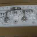 Brushed Nickel Bathroom Vanity Light Fixture Vintage Style - 4 Light G9 Bulb Compatible, 30" Wide Bathroom Lighting Over Mirror with Hand-Etched Glass Shades, Easy Mount for Makeup Area