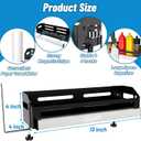 Griddle Caddy for Blackstone Griddles 17"/22"/28"/36"/Prep Cart, Space Saving Blackstone Griddle Accessories, BBQ Grill Storage Organizer with Magnetic Tool Holder & Paper Towel Holder & J-Hooks