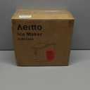 Aeitto Countertop Ice Maker Machine, 26lbs Ice in 24H, 8 Bullet Ice Cubes in 6 Mins, Self-Cleaning Portable Ice Maker with 2 Ice Sizes, Basket & Scoop for Home, Kitchen, Office, Stainless Steel