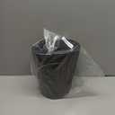 JiatuA Small Trash Can Plastic Wastebasket Round Garbage Container Bin for Bathroom, Kitchen, Bedroom, Home Office, College Dorm, Black (1.8 Gallons)