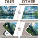 Fabric 10x8ft Lake Natural Scenery Backdrop River Forest Tree Blue Sky Bokeh Background Picnic Camping Hiking Spring Outdoor Party Decorations Photoshoot Banner Props