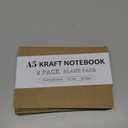 feela 8 Pack Unlined Kraft Paper Notebooks, Blank Journal Note Pad for Drawing Writing, Small Sketchbook Travel Journal Bulk for Women Kids Students Office School Supplies, A5, 60 Pages, 8.3 X 5.5