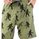 Lazy One Pajama Shorts for Men, Men's Pajama Bottoms, Soft Shorts with Pockets, Sleepwear (L)