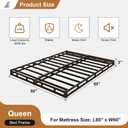 Lutown-Teen 3 Inch Queen Box Spring Low Profile, Heavy Duty Metal Box Spring for Queen Bed Base with Fabric Cover, Mattress Foundation, Noise Free, Easy Assembly