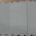 Mooliwe Scalloped Felt Bulletin Board 36 x 24 Inches Foldable Blue Pin Cork Board Alternative for Wall, 3' x 2' Trifold Picture Vision Self Adhesive Bulletin Decorative