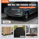 VEVOR Diamond-Plate Rubber Flooring Roll, 3 mm x 4 ft x 6 ft Garage Floor Mat, SBR Rubber Garage Flooring Roll, Easy to Clean, Diamond Plate Rubber Mat for Under Cars, Garage Industry Gym, Black