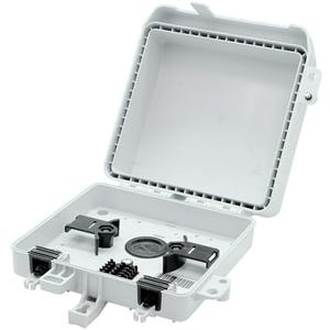 SatelliteSale Demarcation Box Outdoor Fiber Optic Network Interface Device (NID), 12-Port FTTH/FTTP Enclosure, Wall-Mountable Termination Box for Telecom, Broadband, and Data Applications