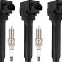 ECCPP UF815 3 ignition coils with 3 iridium Spark Plugs for Mitsubishi Mirage G4 2015-2018 1.2L l3 UF815 4505 PKH16TT