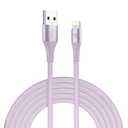 LAX Apple MFi Certified Braided Nylon Lightning Cable Compatible with iPhone, iPad, and iPod – 4Feet –Lavender