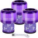 3 Pack V15 Filter Replacement for Dyso.n V15 Detect V11 Animal V11 Torque Drive Cordless Vacuum, Compare to Part # 970013-02
