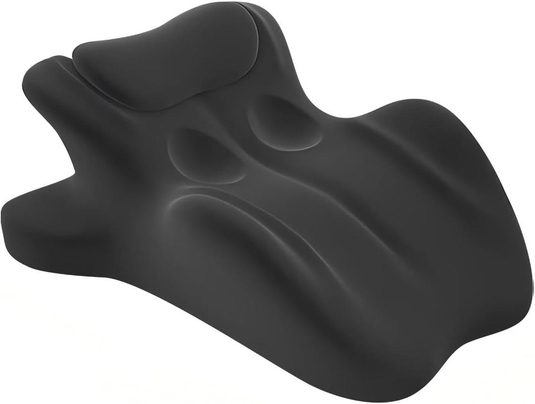Ergonomic Memory Foam Wedge Pillow, 27 Angled Support for Neck and Waist, Multi-Functional Memory Foam Ergonomic Wedge Pillow for Reading & Back Support (Black)