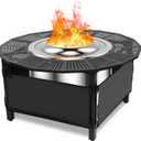 40-Inch Fire Pit Surround for Solo Stove Surround, 360 Safety Protection for Solo Stove Bonfire Accessories, Rust-Resistant Metal, Resistant to High Temperatures, Inner Diameter of 24 Inches